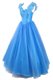 Popular Pick Ups Floor Length A-line Sleeveless Baby Blue Prom Dresses Zipper