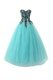 Decent Sweetheart Sleeveless Lace Up Prom Gown Aqua Blue Tulle