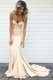 Excellent Mermaid Champagne Zipper Evening Dress Ruching Sleeveless Court Train