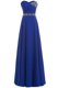 Royal Blue Lace Up Evening Dress Beading Sleeveless Floor Length