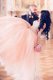 Clearance Beading Prom Party Dress Pink Lace Up Sleeveless Floor Length