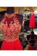 Vintage Red Criss Cross Dress for Prom Beading and Appliques Sleeveless Floor Length