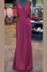 Sweet Burgundy Zipper V-neck Ruching and Pleated Prom Dresses Elastic Woven Satin Sleeveless