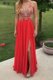 New Style Red Sleeveless Floor Length Beading Backless Prom Evening Gown