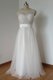 Scoop Floor Length White Tulle Sleeveless Lace