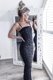 Attractive Mermaid Sleeveless Tulle Floor Length Zipper Prom Dress in Black with Beading