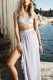 Scoop Tea Length Silver Prom Evening Gown Taffeta Cap Sleeves Lace