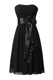 Sleeveless Chiffon Knee Length Zipper in Black with Sashes ribbons and Ruching