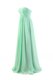 Dramatic Apple Green Chiffon Zipper Dress for Prom Sleeveless Floor Length Pleated