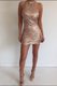 Fantastic Champagne Dress for Prom Prom and Party and For with Ruching Halter Top Sleeveless Zipper