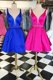 Edgy Sleeveless Knee Length Belt Zipper Prom Evening Gown with Royal Blue