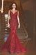 Dramatic Mermaid Spaghetti Straps Sleeveless Tulle Evening Dress Appliques and Sequins Sweep Train Backless