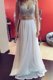 White Zipper Prom Evening Gown Beading and Ruching Sleeveless Floor Length