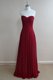 Chic Burgundy Sleeveless Floor Length Ruching Zipper