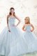 Tulle Sleeveless Floor Length Quinceanera Dress and Beading