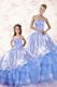 Modern Sweetheart Sleeveless Organza Quinceanera Dress Beading and Ruffled Layers Lace Up