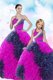 Multi-color Ball Gowns Sequins and Pick Ups Quinceanera Gown Lace Up Taffeta Sleeveless Floor Length