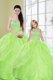 Organza Sweetheart Sleeveless Lace Up Beading and Sequins Quinceanera Dress in