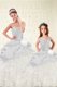 Flirting Multi-color Sweetheart Lace Up Beading and Ruffled Layers and Hand Made Flower Quinceanera Dresses Sleeveless