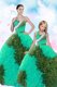 Hot Sale Multi-color Quinceanera Gowns Military Ball and Sweet 16 and Quinceanera and For with Sequins and Pick Ups Sweetheart Sleeveless Lace Up