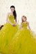 Suitable Yellow Sweetheart Lace Up Beading and Ruffles 15th Birthday Dress Sleeveless