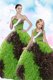 Green Strapless Lace Up Beading and Sequins Quince Ball Gowns Sleeveless
