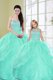 Nice Organza Sleeveless Floor Length Sweet 16 Quinceanera Dress and Beading and Sequins