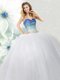 Ideal Sleeveless Lace Up Floor Length Beading Vestidos de Quinceanera