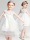 Fabulous Scoop Sleeveless Appliques and Bowknot Zipper Toddler Flower Girl Dress