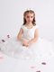 Unique Scoop Tea Length Ball Gowns Cap Sleeves White Flower Girl Dresses for Less Zipper