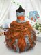 Rust Red Sleeveless Beading and Ruffles and Pick Ups Floor Length Girls Pageant Dresses