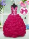 Cheap Red Sleeveless Beading and Pick Ups Floor Length Girls Pageant Dresses Cheap Red Sleeveless Beading and Pick Ups Floor Length Girls Pageant Dresses