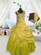 Glorious Gold Ball Gowns Straps Sleeveless Satin Floor Length Lace Up Beading and Pick Ups Flower Girl Dresses  Glorious Gold Ball Gowns Straps Sleeveless Satin Floor Length Lace Up Beading and Pick Ups Flower Girl Dresses