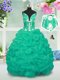 Fancy Turquoise Ball Gowns V-neck Sleeveless Taffeta Floor Length Lace Up Beading and Pick Ups Little Girls Pageant Dress Wholesale Fancy Turquoise Ball Gowns V-neck Sleeveless Taffeta Floor Length Lace Up Beading and Pick Ups Little Girls Pageant Dress Wholesale