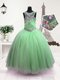 Cute Scoop Floor Length Ball Gowns Sleeveless Apple Green Toddler Flower Girl Dress Zipper  Cute Scoop Floor Length Ball Gowns Sleeveless Apple Green Toddler Flower Girl Dress Zipper
