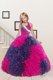 Halter Top Floor Length Ball Gowns Sleeveless Fuchsia Toddler Flower Girl Dress Lace Up