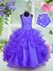 Unique Halter Top Sleeveless Lace Up Beading and Ruffled Layers Flower Girl Dresses for Less