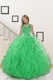 Halter Top Sleeveless Beading and Ruffles Lace Up Girls Pageant Dresses