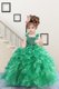 Latest Floor Length Ball Gowns Sleeveless Apple Green Little Girls Pageant Dress Lace Up