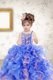 Sequins Spaghetti Straps Sleeveless Lace Up Girls Pageant Dresses Multi-color Organza