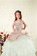 Dramatic Peach Ball Gowns Straps Sleeveless Organza Floor Length Lace Up Beading and Ruffled Layers and Hand Made Flower Girls Pageant Dresses