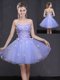 Custom Design Mini Length Lavender Homecoming Dress Sweetheart Sleeveless Lace Up