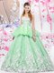 Sweet Sweet 16 Quinceanera Dress Military Ball and Sweet 16 and Quinceanera and For with Lace and Appliques Scoop Sleeveless Lace Up