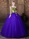 Best Blue Lace Up One Shoulder Pattern Quinceanera Dresses Tulle Sleeveless