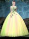 Sexy Floor Length Ball Gowns Sleeveless Multi-color Sweet 16 Dresses Lace Up