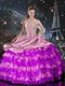 Fantastic Floor Length Multi-color Quinceanera Dress Sweetheart Sleeveless Lace Up