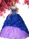 Pick Ups Sweetheart Sleeveless Brush Train Lace Up Sweet 16 Dress Royal Blue Taffeta