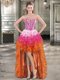 Enchanting Multi-color Sleeveless Organza Lace Up Prom Party Dress for Prom and Party